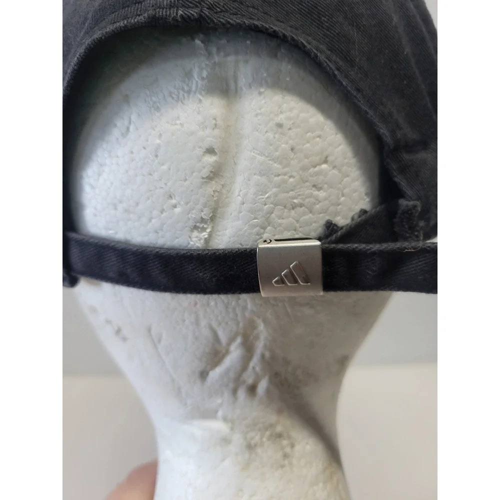 Adidas vtg Baseball Cap‎ Dad Hat Black Embroidered Logo Adjustable Strap